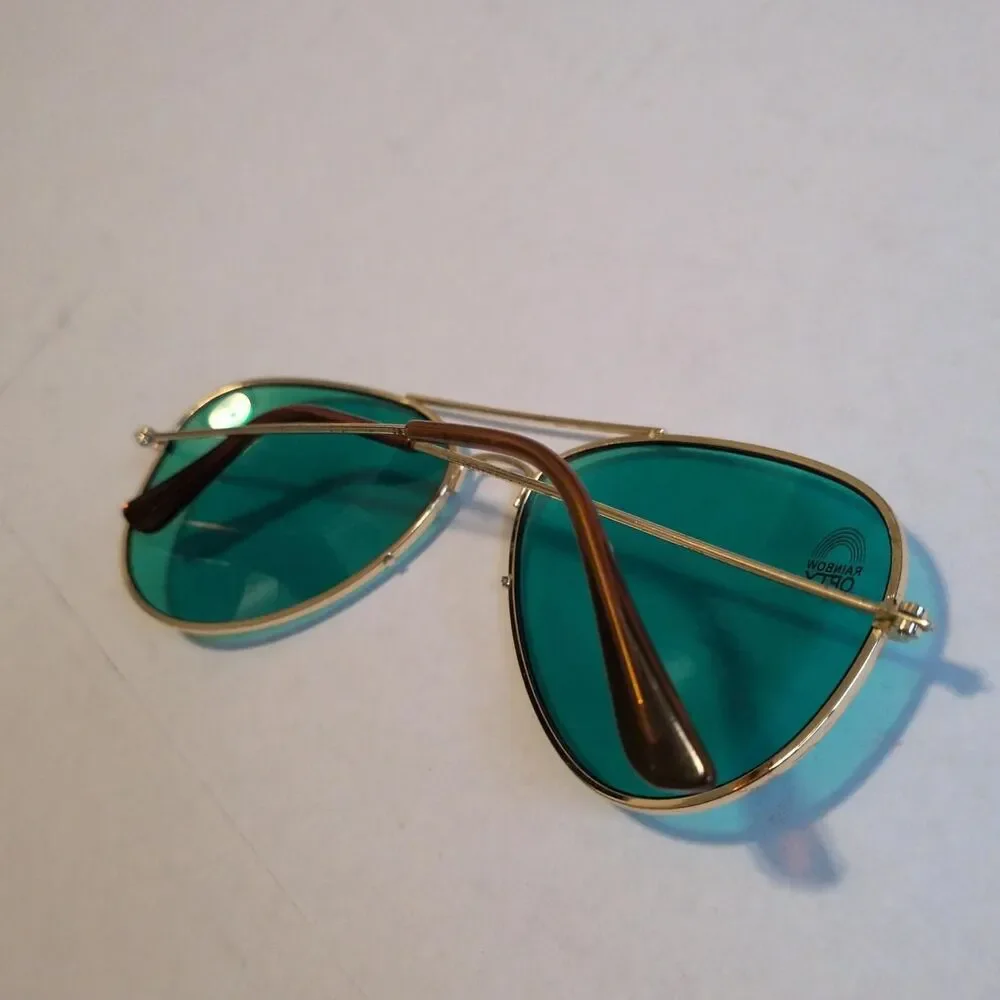 Unbranded Women's Green and Gold Sunglasses